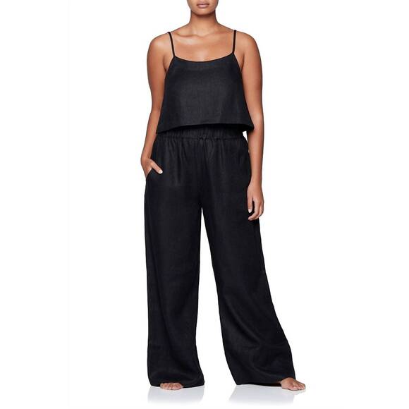 NEW BONDI BORN flared cami top in black